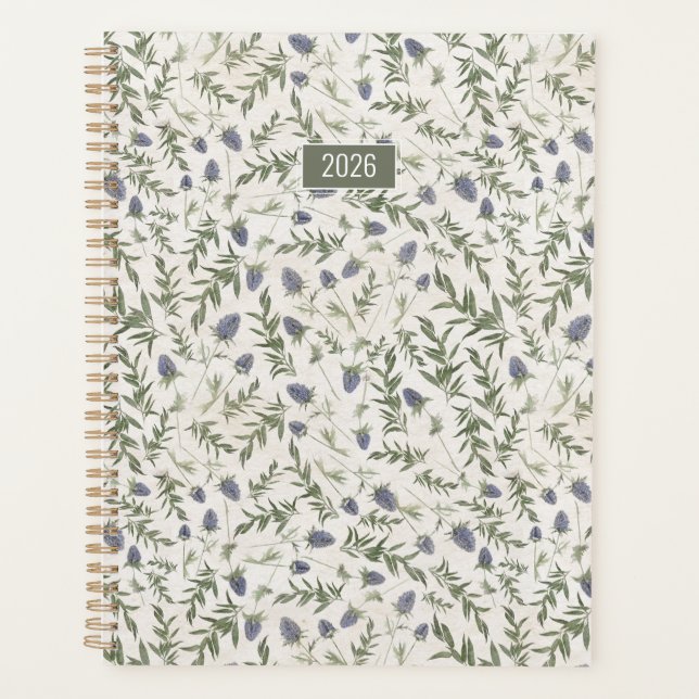 Planner 2026 Thistle Flowers (Front)