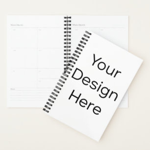 Planner 5.5" x 8.5" Hard Cover Spiral Black