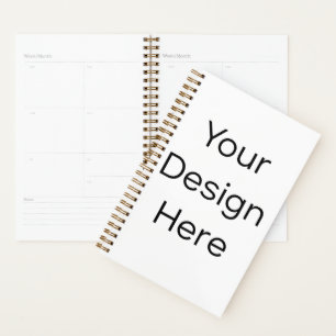 Planner 5.5" x 8.5" Hard Cover Spiral Gold