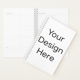 Planner 5.5" x 8.5" Hard Cover Spiral White