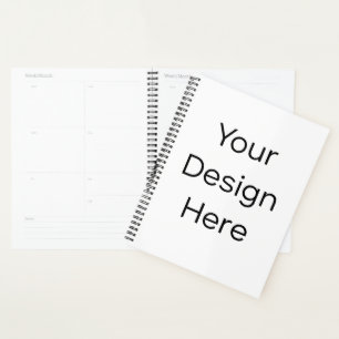 Planner 8.5" x 11" Hard Cover Spiral Black