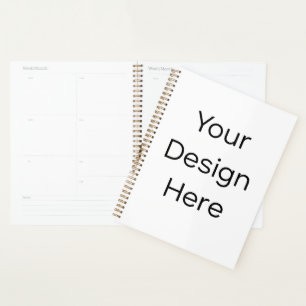 Planner 8.5" x 11" Hard Cover Spiral Gold