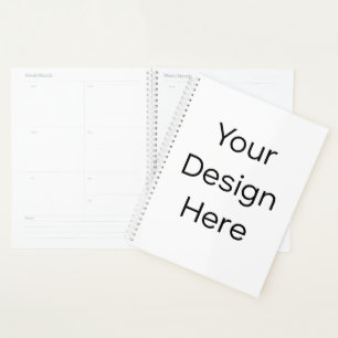 Planner 8.5" x 11" Hard Cover Spiral White