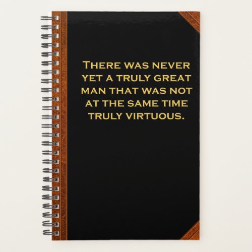 Planner Ben Franklin Quote Great Man Virtuous