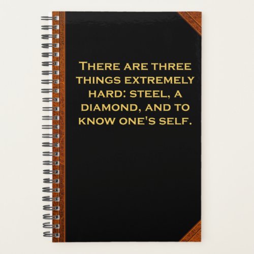 Planner Ben Franklin Quote Hard Steel Vintage