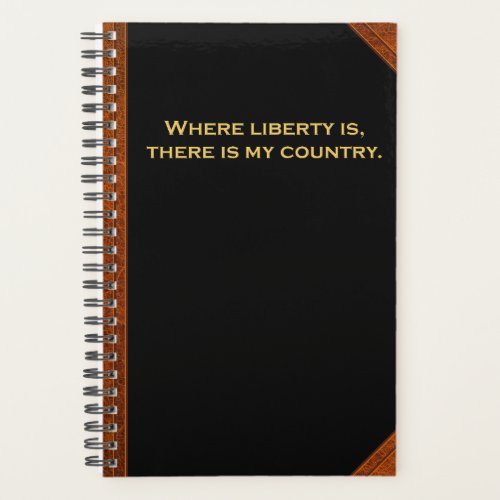Planner Ben Franklin Quote Liberty Vintage Style