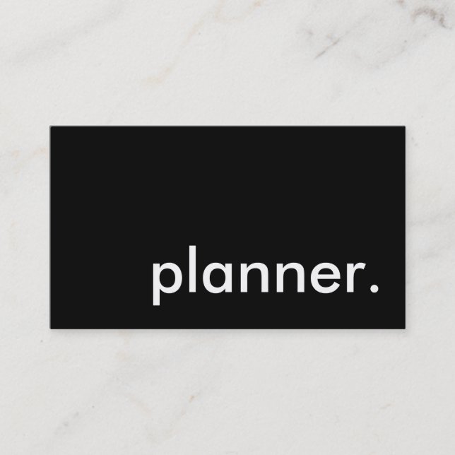 planner. business card (Front)