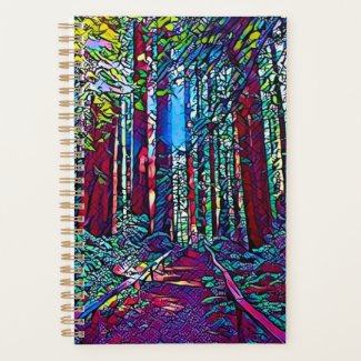 Planner California Redwood Trees (Stained Glass) 