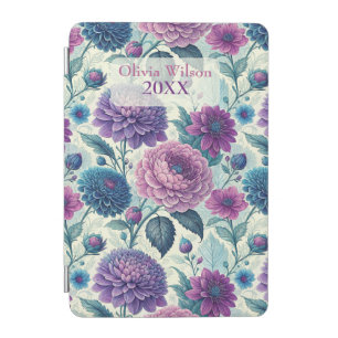 Planner Customize Modern Purple Floral Vintage Dah iPad Mini Cover
