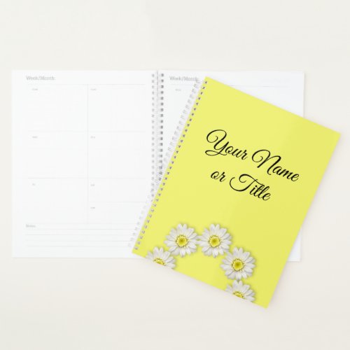Planner _ Daisies on Yellow