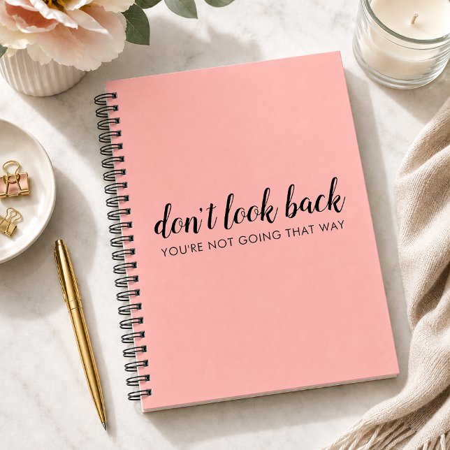 Planner | Inspirational Quote Pink Organizer Gift  (Inspirational quote planner with pink cover for daily goals, journaling, and fresh start.)