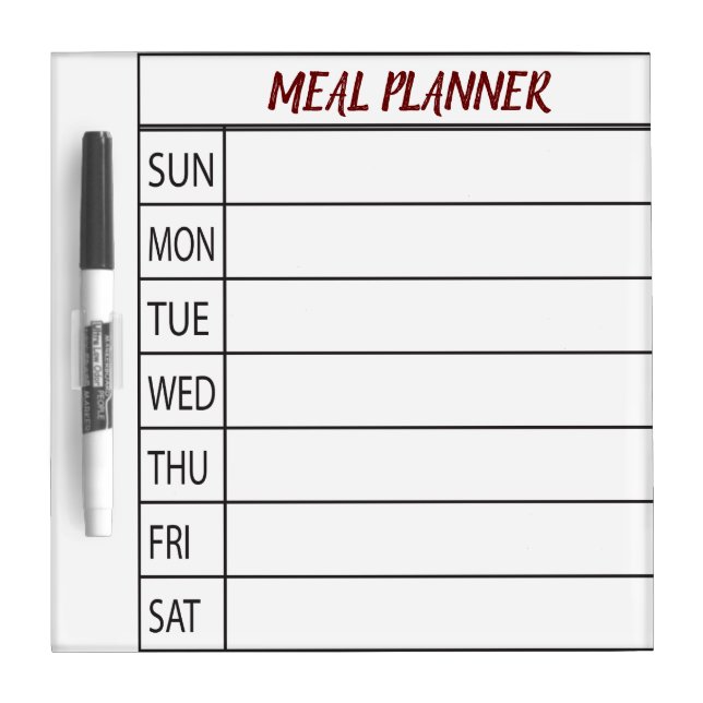 Planner Journal Daily Dry Erase Board (Front)