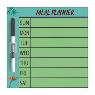 Planner Journal Teal Daily Dry Erase Board