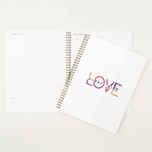 PLANNER _ LOVE ALWAYS WINS