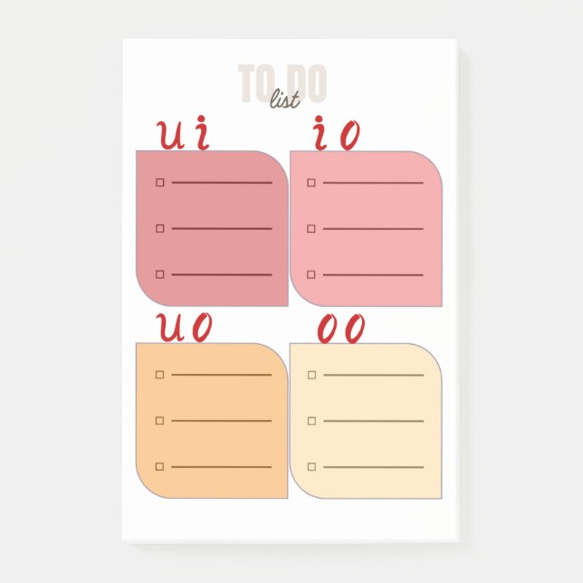 Planner:Master Your Day with the 4Quadrant Post-it Notes (Front)