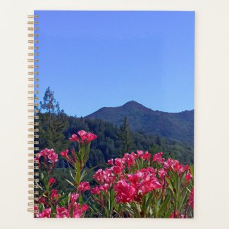 Planner Mt Tamalpais with Pink Flowers