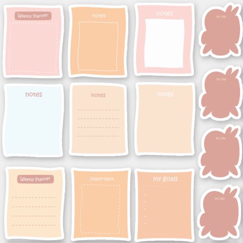 Planner notes sticker pack