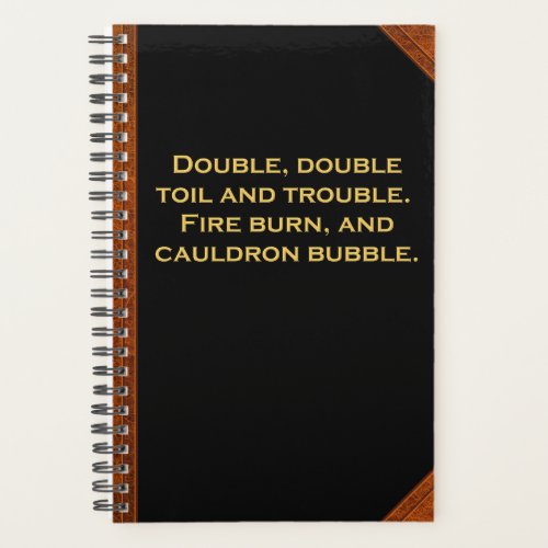 Planner Shakespeare Quote Double Toil Trouble