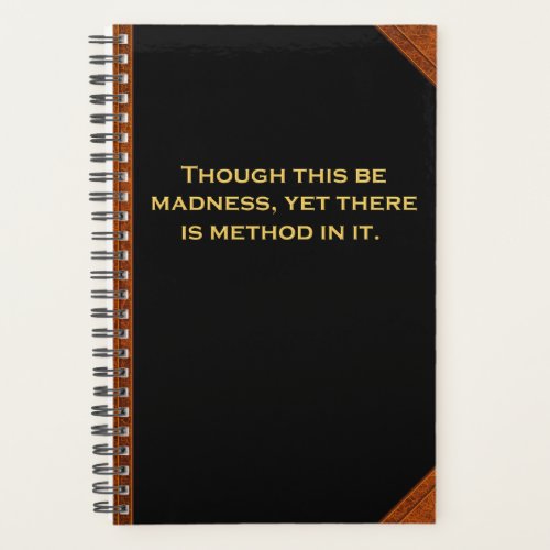 Planner Shakespeare Quote Madness Method Vintage