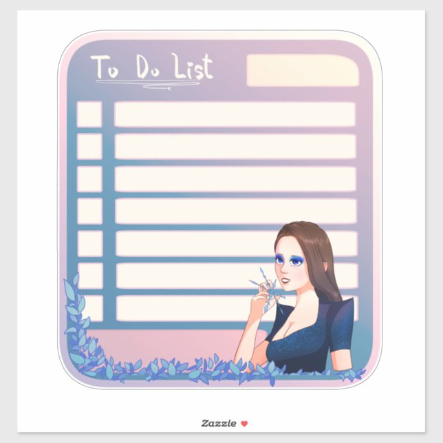 Planner Sticker To Do List Winter Anime Scrapbook (Sheet)