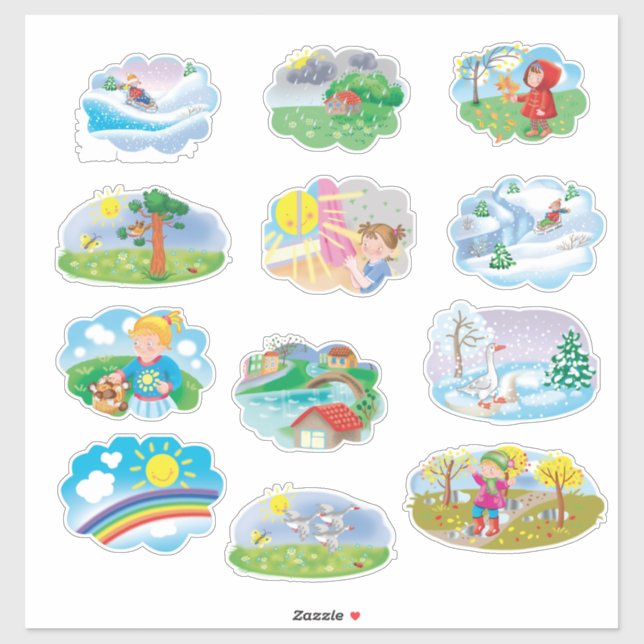 Planner stickers ,  cartoons cute children’s  (Sheet)