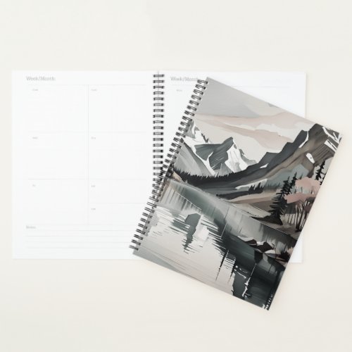 Planner TEE Mountain Lake Scene graphic