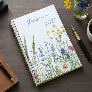 Planner – Watercolor Wildflowers & Name