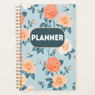 Planner with floral cover