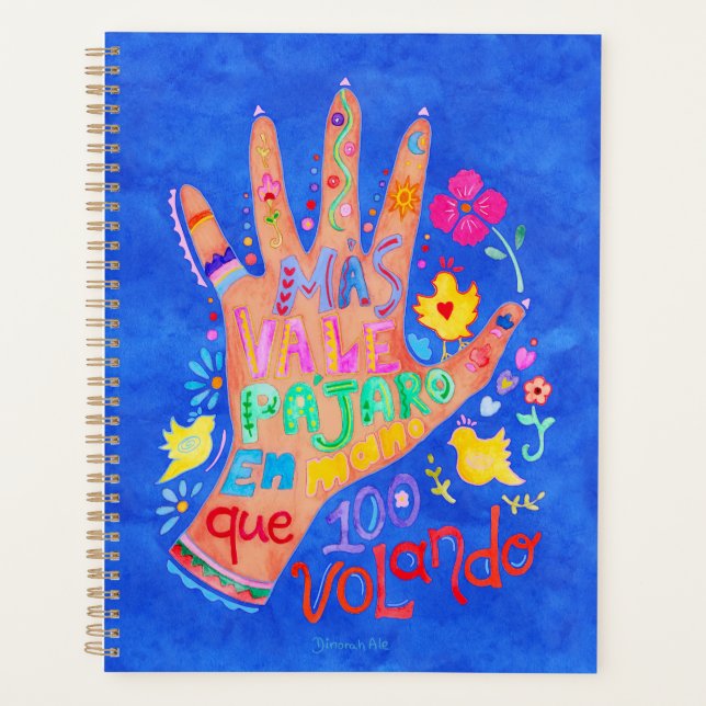 Planner with Mexican saying and hand illustration (Front)