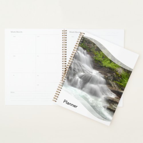 Planner with Scenic Waterfall