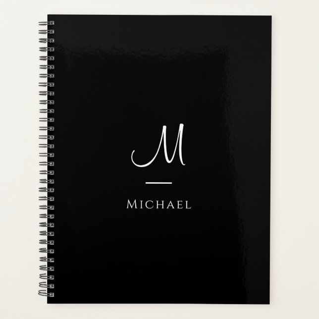 Planners Initial Letter Elegant Modern Monogram (Front)