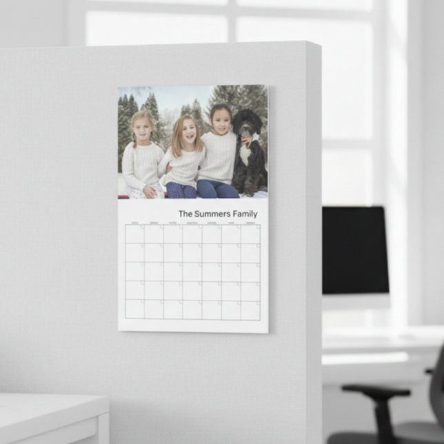 Planning Blank Calendar Photo Family Monogram Magnetic Dry Erase Sheet (Creator Uploaded)
