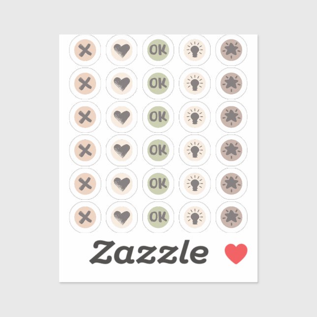 Planning doodle circles sticker (Sheet)