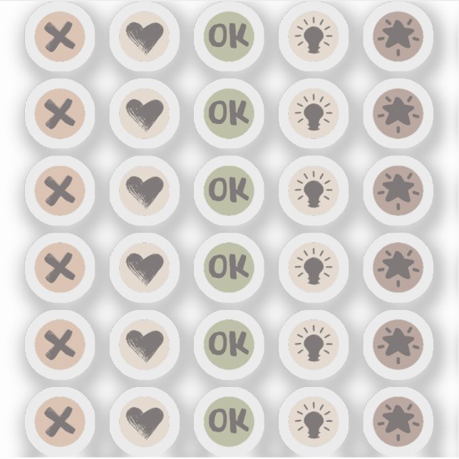 Planning doodle circles sticker (Front)