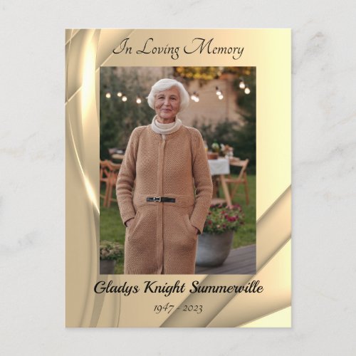 Planning for Paradise Funeral Card  Golden Glow