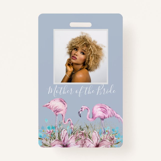 PLANNING Gifts for Bride - Flamingo Theme Badge (Front)