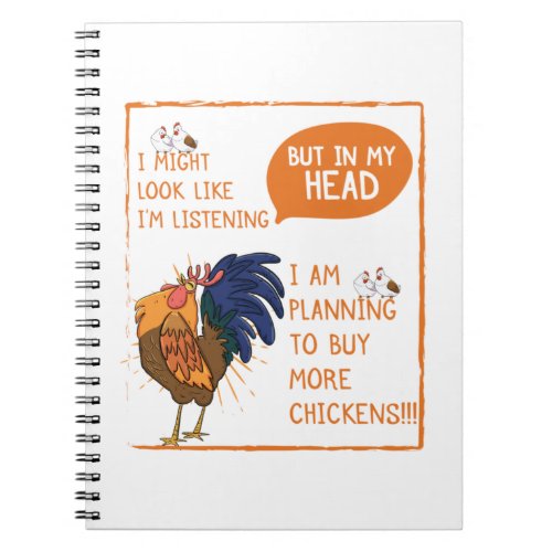 Planning To Buy More Chicken Funny Chicken Love Ro Notebook