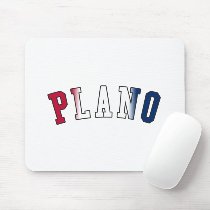 Plano in Texas State Flag Colors Mousepad
