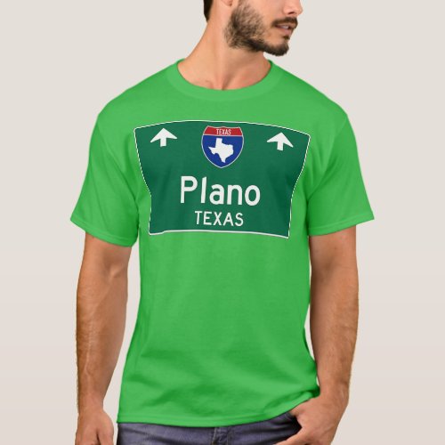Plano Texas Highway Guide Sign T_Shirt