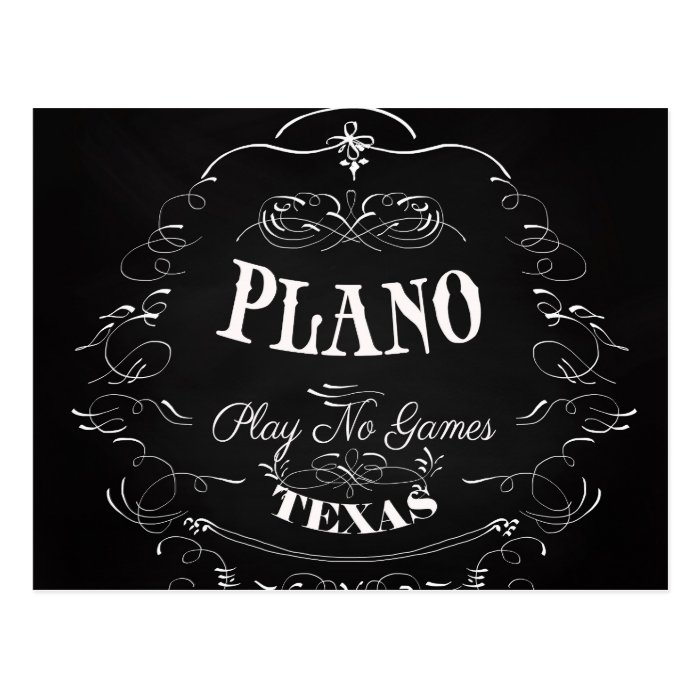Plano, Texas   Play No Games Postcards