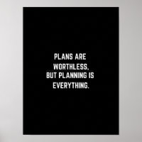 Plans are worthless - Motivational Poster