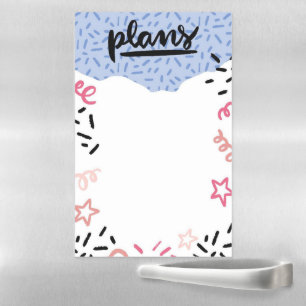 Plans Confetti Magnetic Dry Erase Sheet
