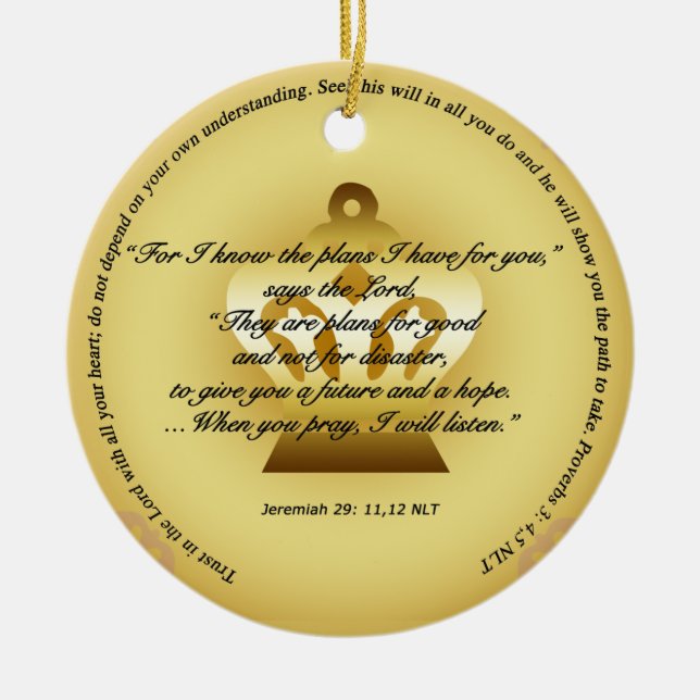 Plans for Hope and Future Ornament (Front)