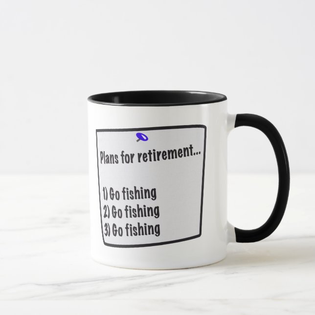 Plans for retirement (fishing) mug (Right)