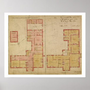 Plans for the Red House, Bexley Heath, 1859 (pen a Poster