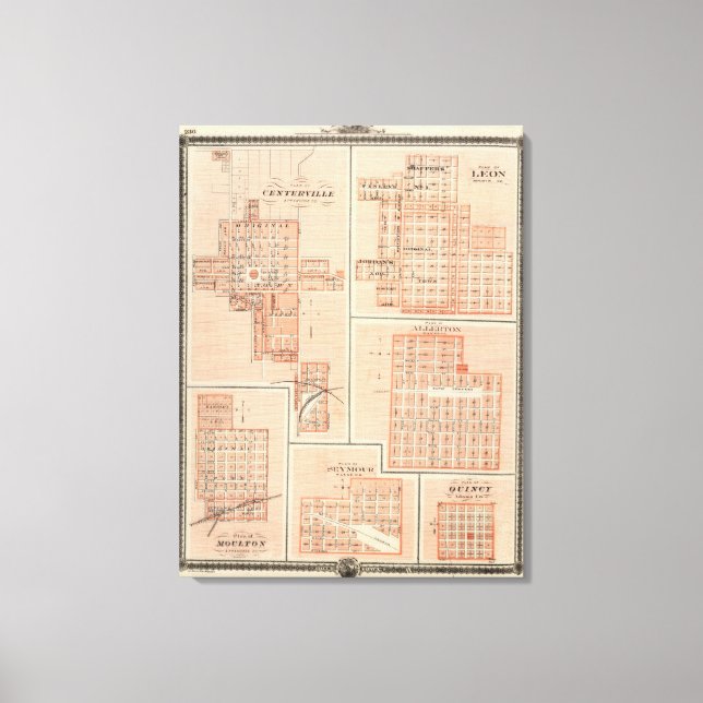 Plans of Centerville, Leon, Moulton Canvas Print (Front)