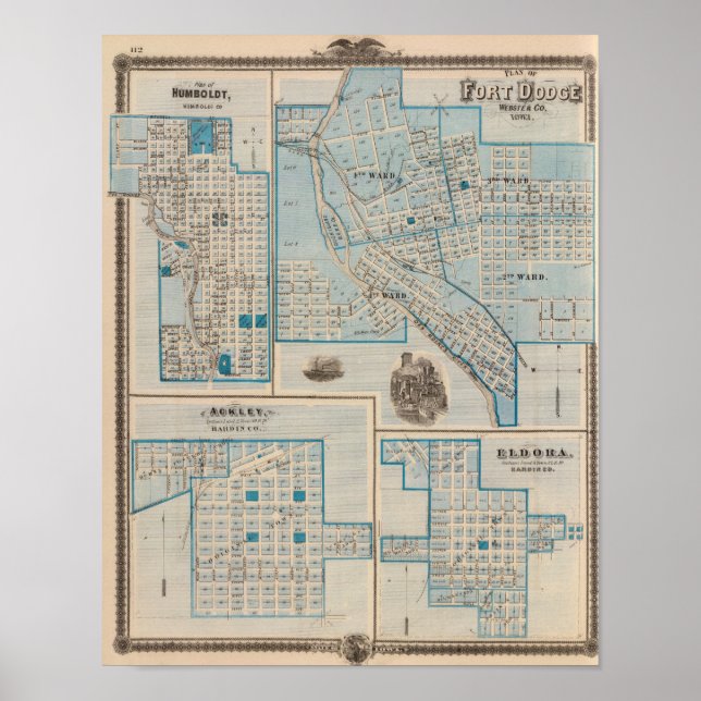 Plans of Fort Dodge, Humboldt Poster (Front)