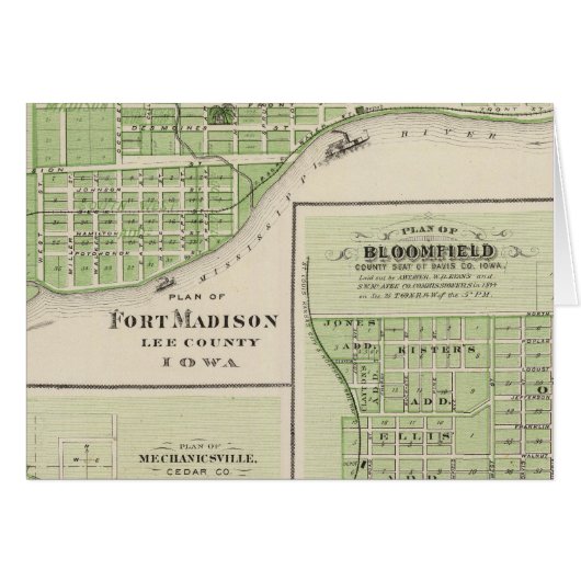 Plans of Fort Madison Cards (Front Horizontal)