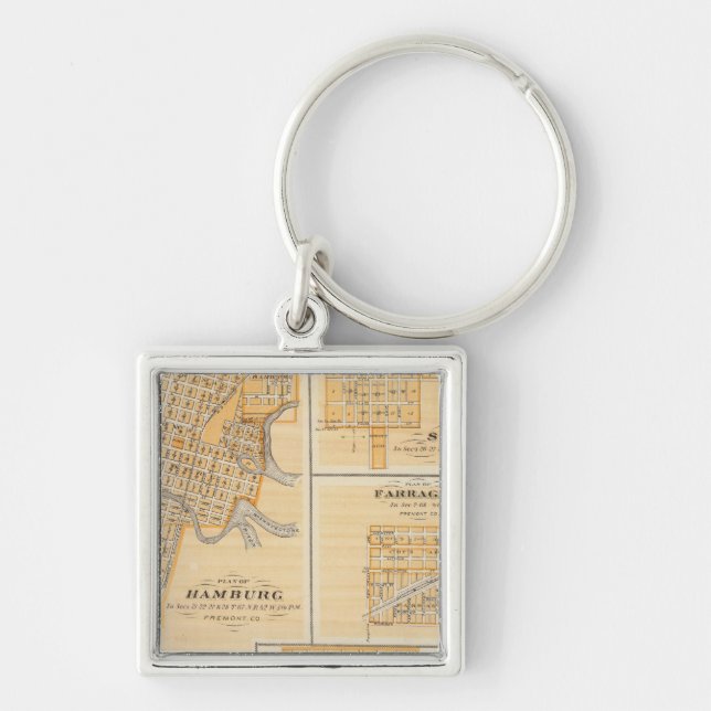 Plans of Hamburg, Sidney, Farragut Keychain (Front)