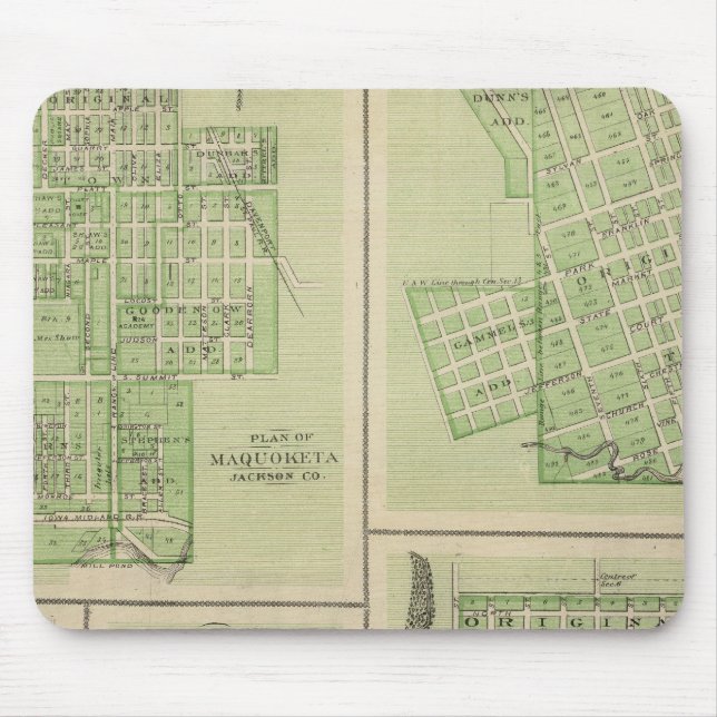 Plans of Maquoketa, Bellevue, Princeton Mouse Pad (Front)